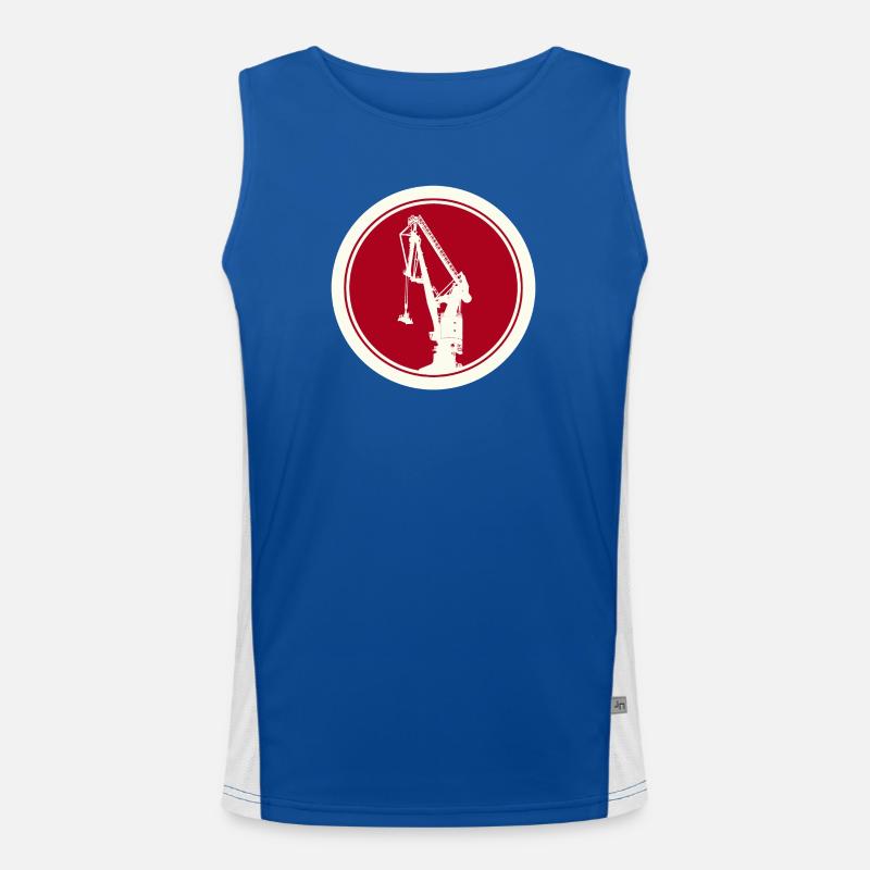 Harbour Crane Silhouette 04 Men's Functional Contrast Tank Top 
