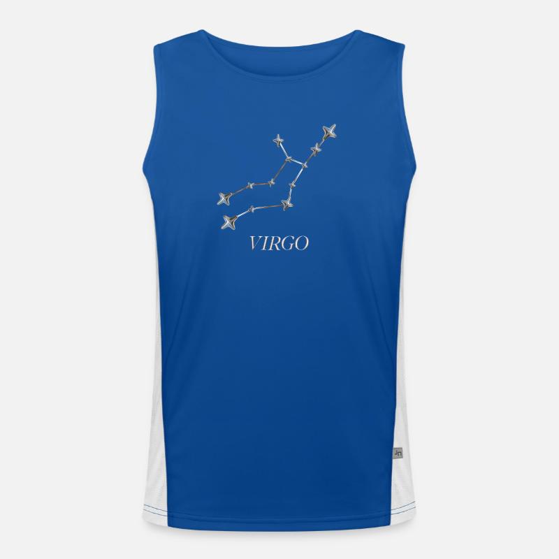 Constellation de la Vierge – Argent minimaliste Débardeur respirant contrasté Homme 