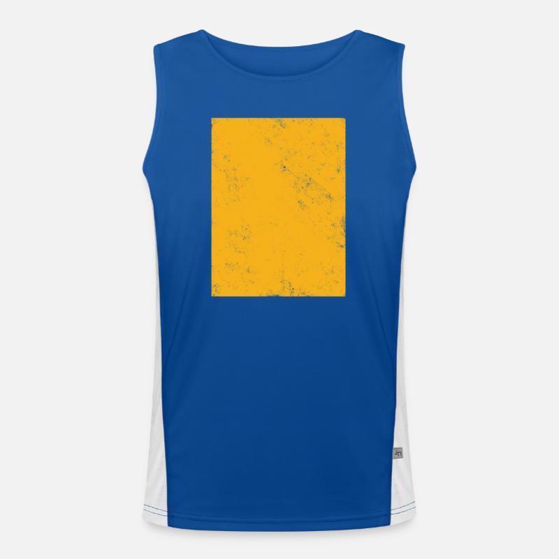 Golden gradient design for elegance - Men's Functional Contrast Tank Top  - royal/white