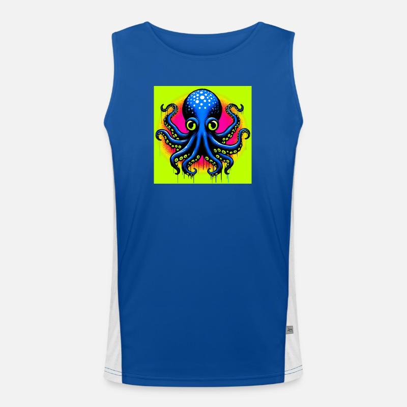 Krake Funktionelles Kontrast-Tank Top für Männer 