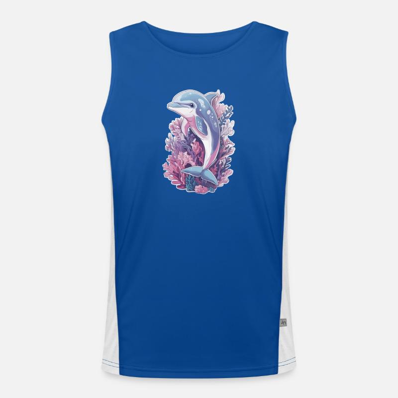 Delfin Funktionelles Kontrast-Tank Top für Männer 