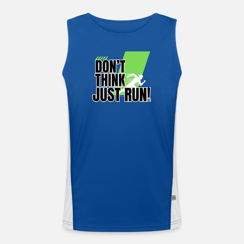 Don't think, just run! Funktionelles Kontrast-Tank Top für Männer 