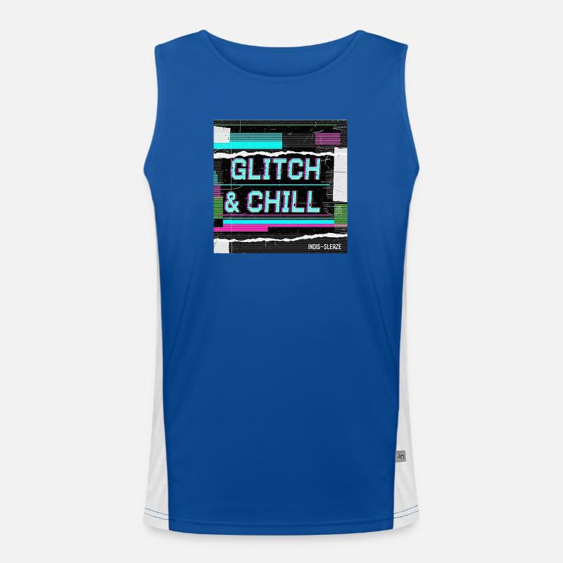 Glitch & Chill Funktionelles Kontrast-Tank Top für Männer 