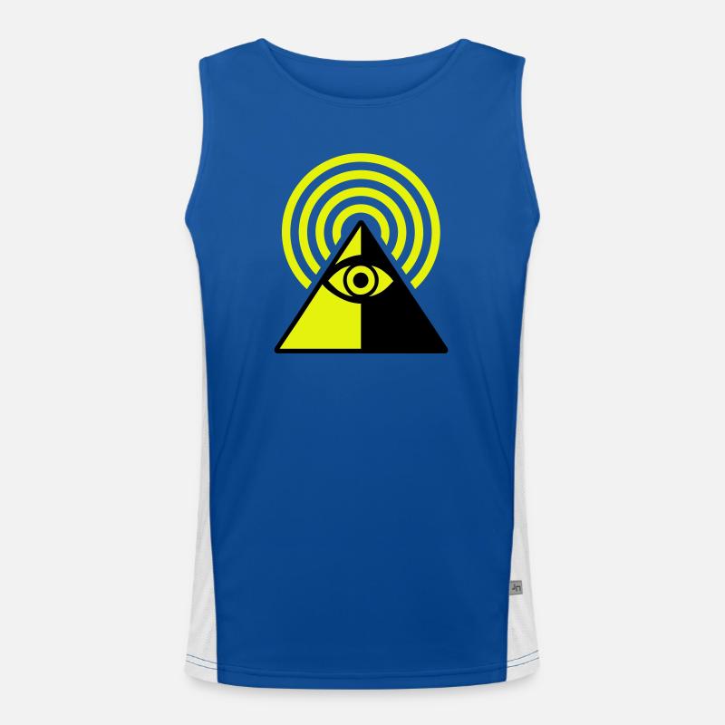 Pyramide Eye Funktionelles Kontrast-Tank Top für Männer 