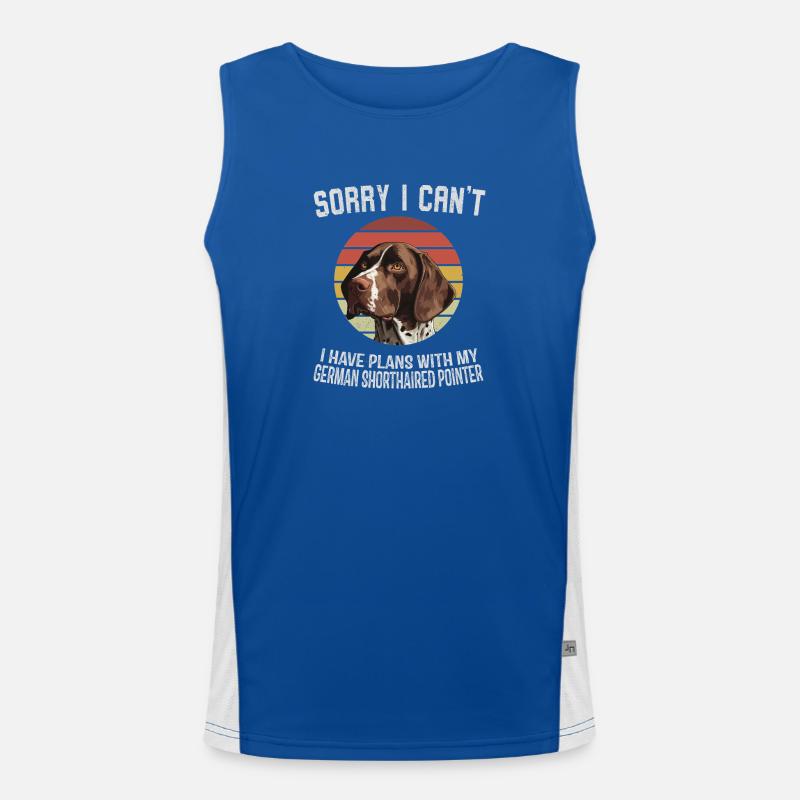 German Shorthaired Pointer Humour Tee Men's Functional Contrast Tank Top 