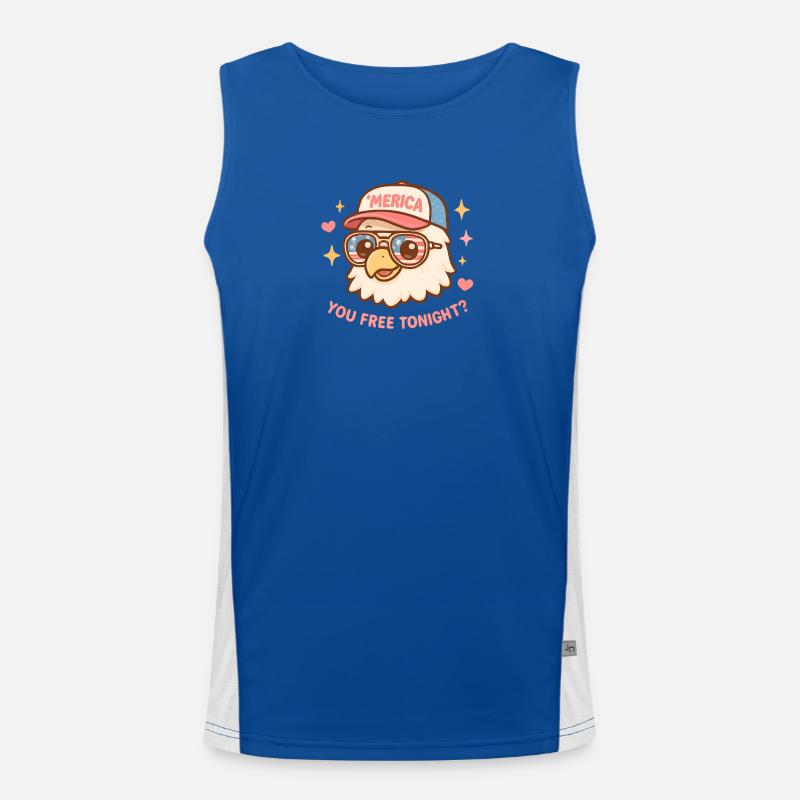 You're free tonight, Eagle, July 4 Men's Functional Contrast Tank Top 