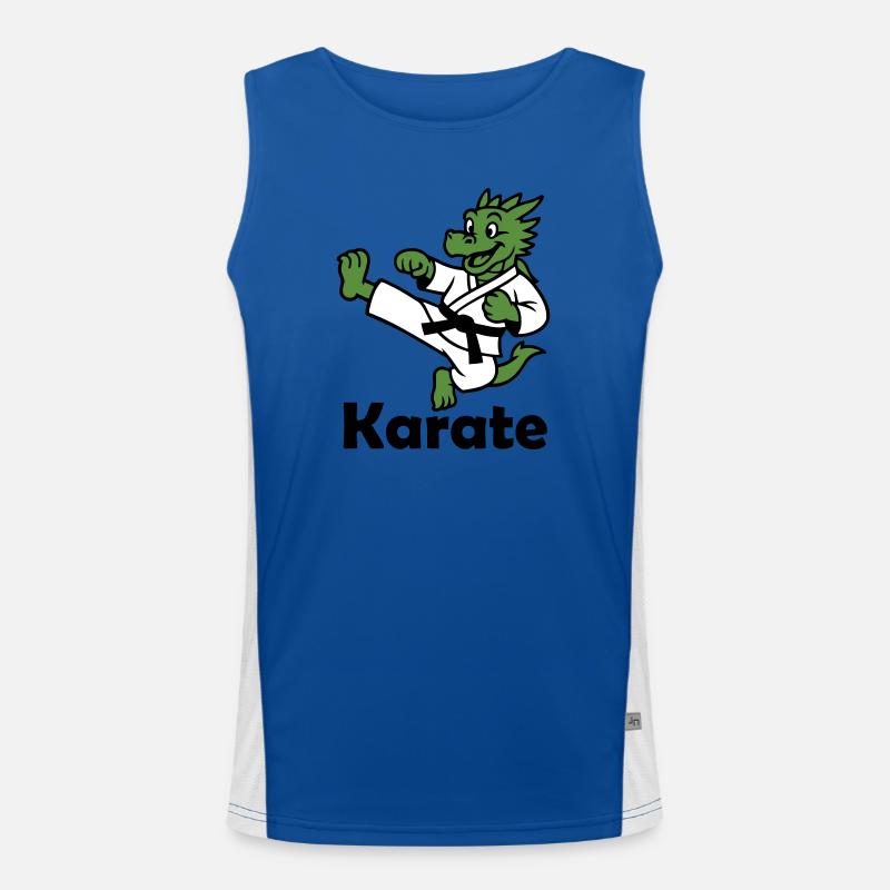 Karate Drache Funktionelles Kontrast-Tank Top für Männer 
