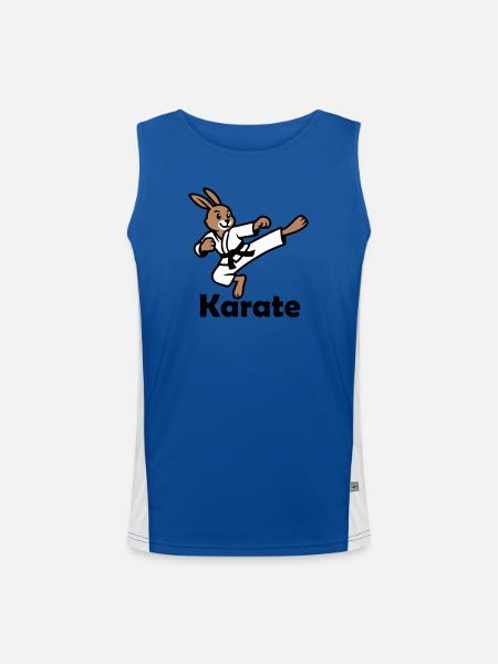 Karaté Lapin - Débardeur respirant contrasté Homme - bleu/blanc