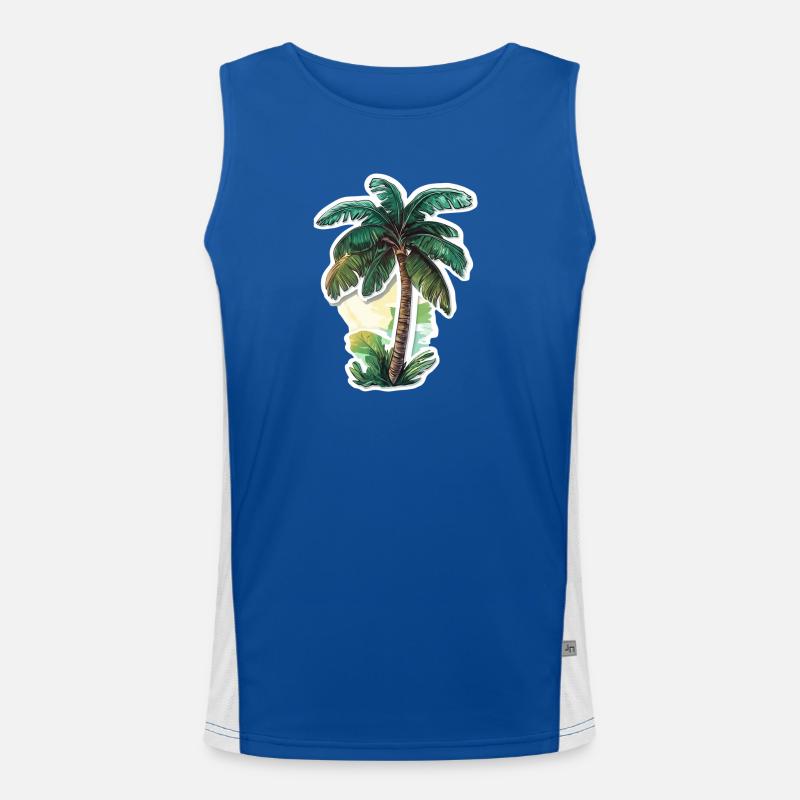 Palme Funktionelles Kontrast-Tank Top für Männer 