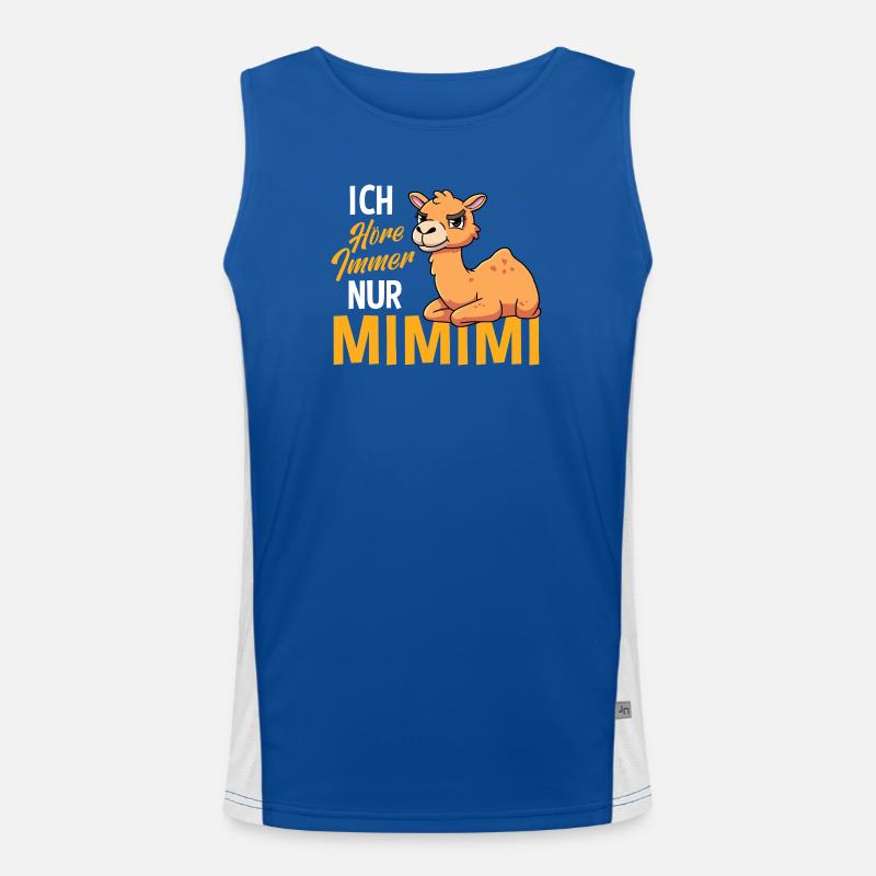 I Always Hear Only Mimimi Camel Men's Functional Contrast Tank Top 