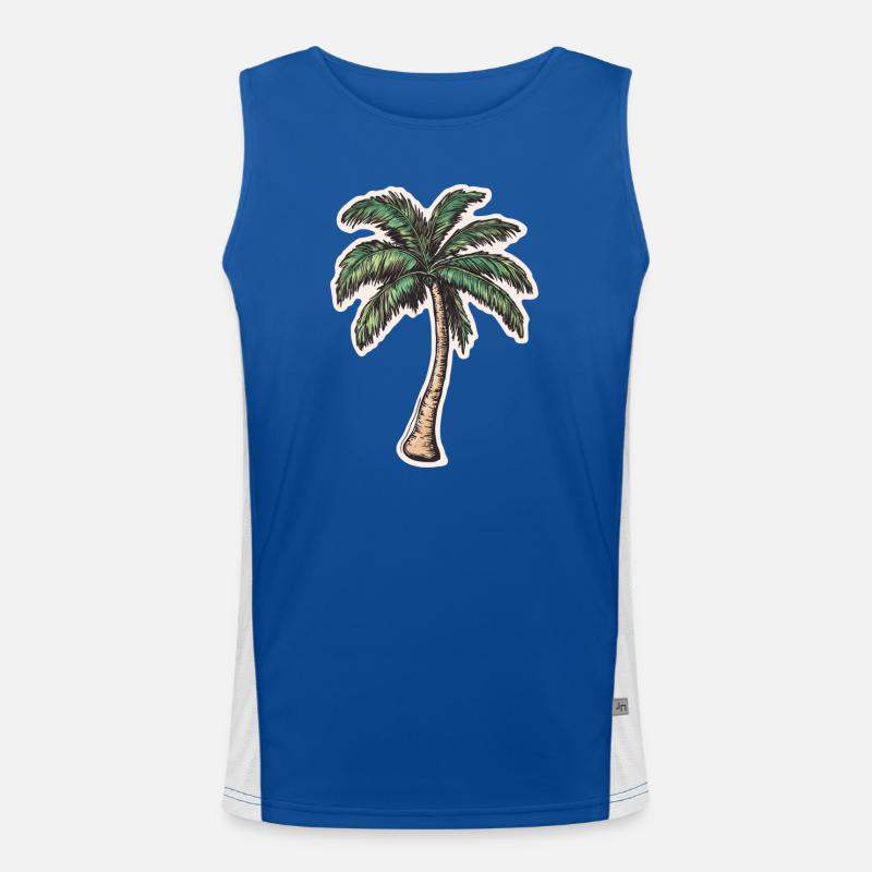 Palm tree Men's Functional Contrast Tank Top 