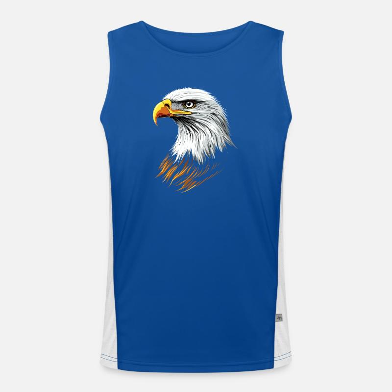 Aigle Pygargue à tête blanche Aigle royal Pygargue à queue blanche Débardeur respirant contrasté Homme 