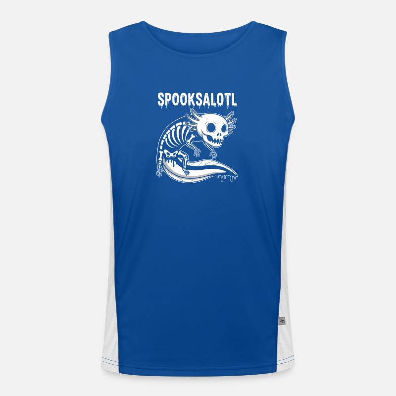 Spukschädel auf Skeletteide Funktionelles Kontrast-Tank Top für Männer 