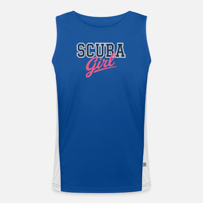 Conception de fille de plongée Débardeur respirant contrasté Homme 