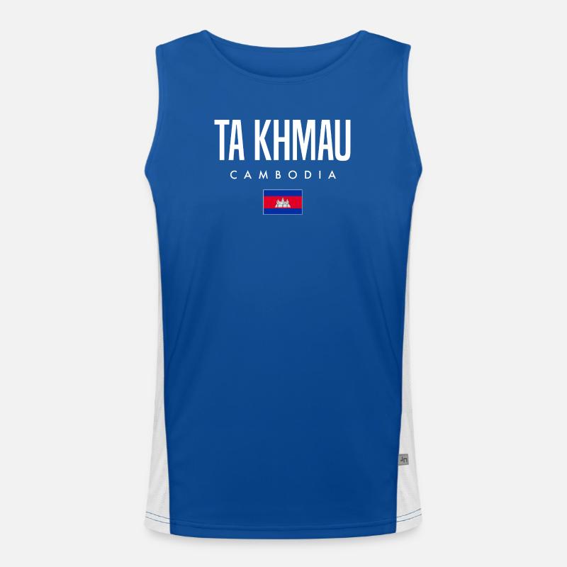 Ta Khmau Cambodia Khmer Men's Functional Contrast Tank Top 