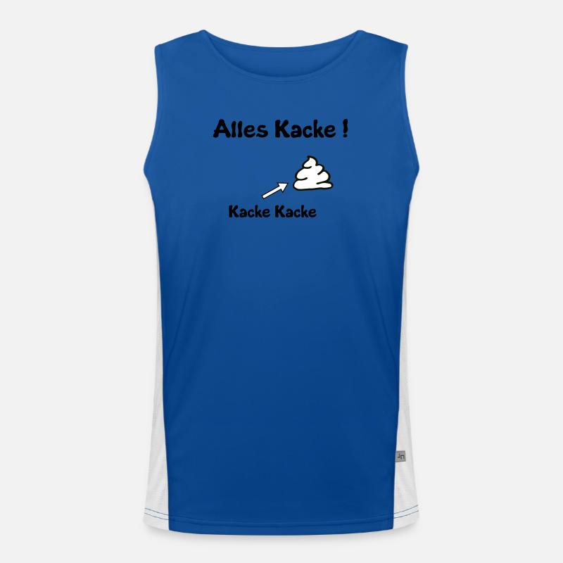 Everything is crap - Men's Functional Contrast Tank Top  - royal/white