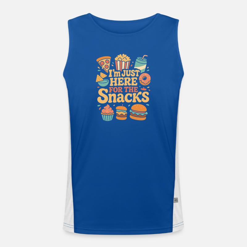 I'm only here for the snacks Men's Functional Contrast Tank Top 