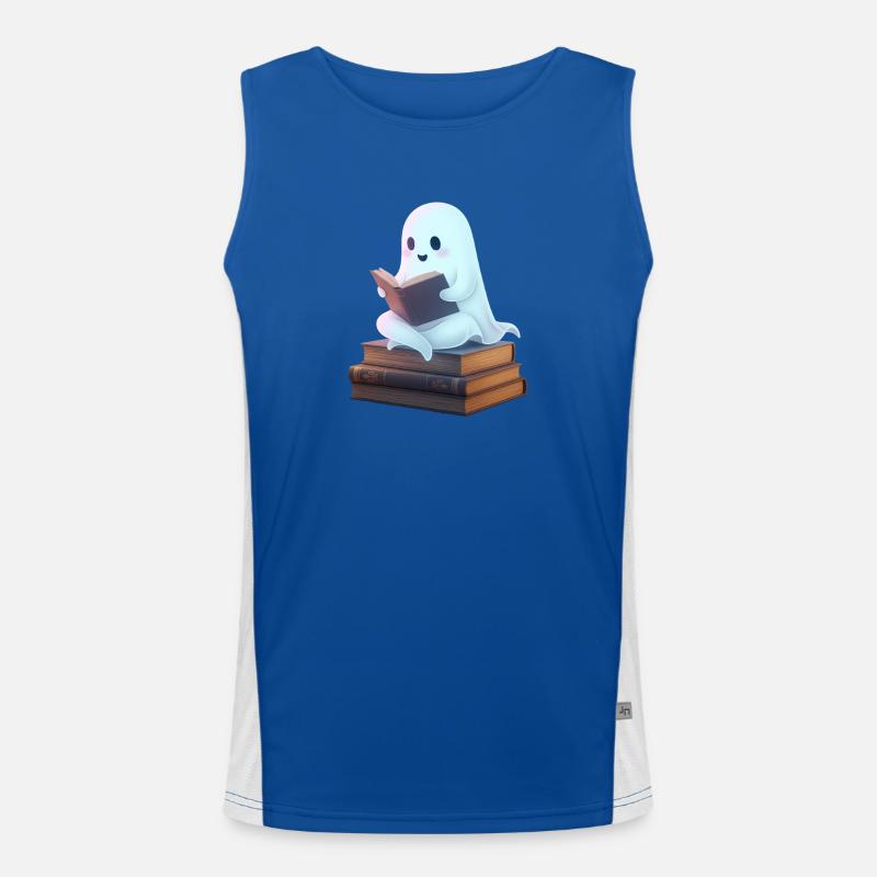 Verspieltes Geisterlese-Design Funktionelles Kontrast-Tank Top für Männer 