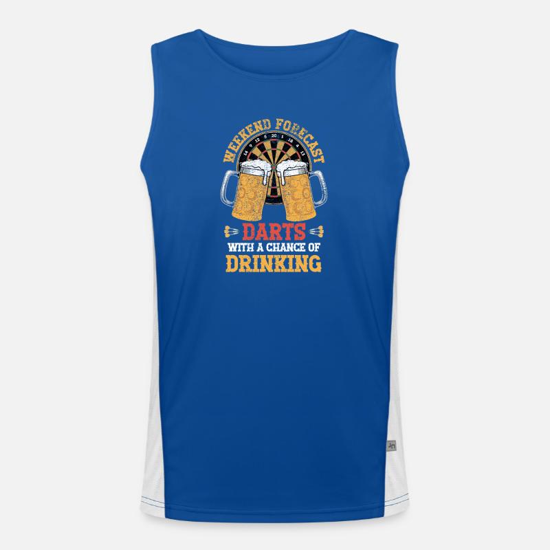 Beer Dartboard Drinking Tee Men's Functional Contrast Tank Top 