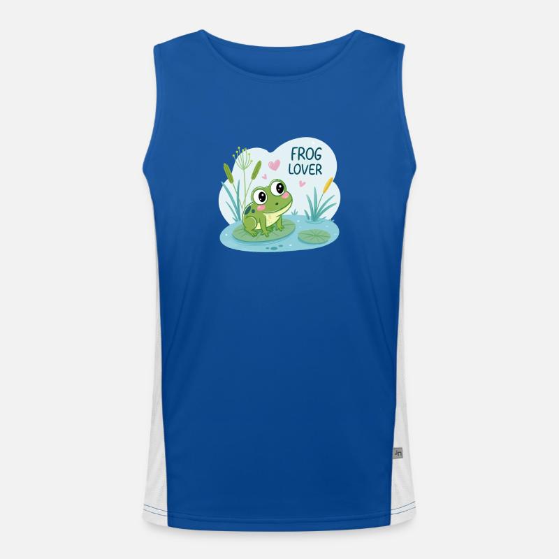Frosch-Liebhaber Funktionelles Kontrast-Tank Top für Männer 
