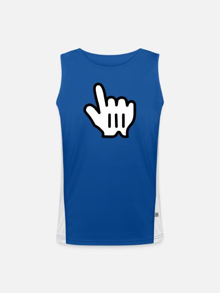 pointinghand - Men's Functional Contrast Tank Top - royal/white