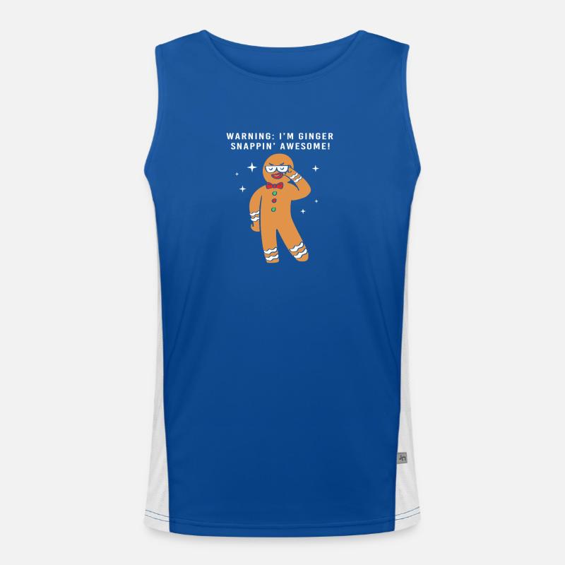 Christmas gingerbread gingerbread man Men's Functional Contrast Tank Top 