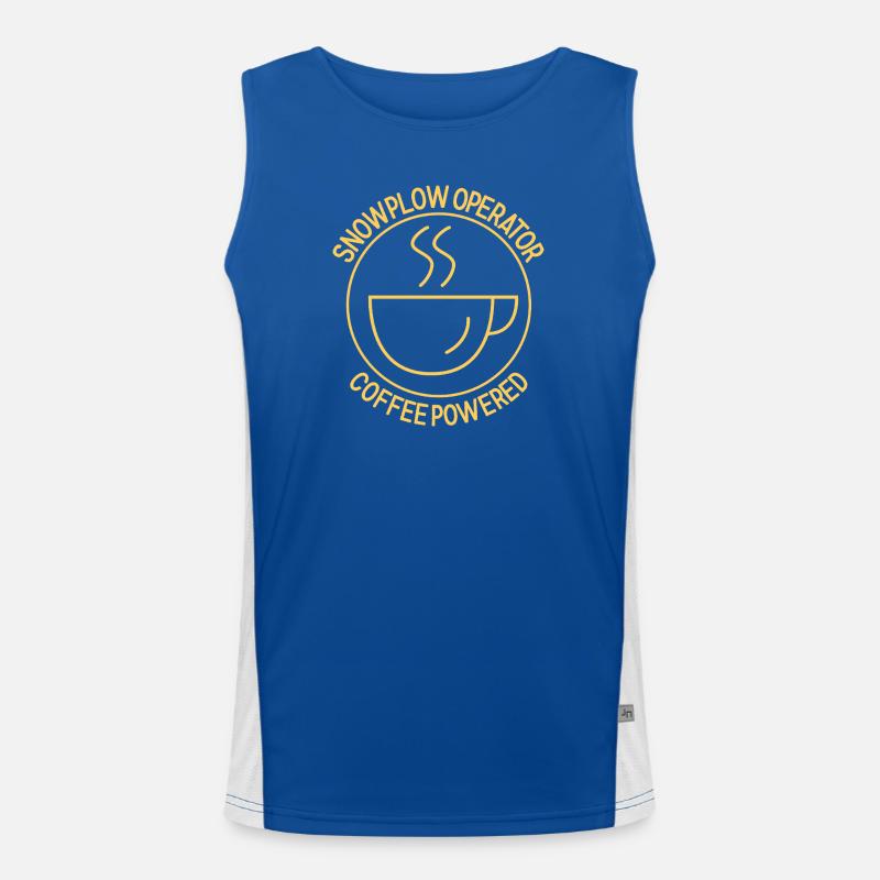 Snowplow Operator Coffee Powered Schneepflugfahrer Funktionelles Kontrast-Tank Top für Männer 