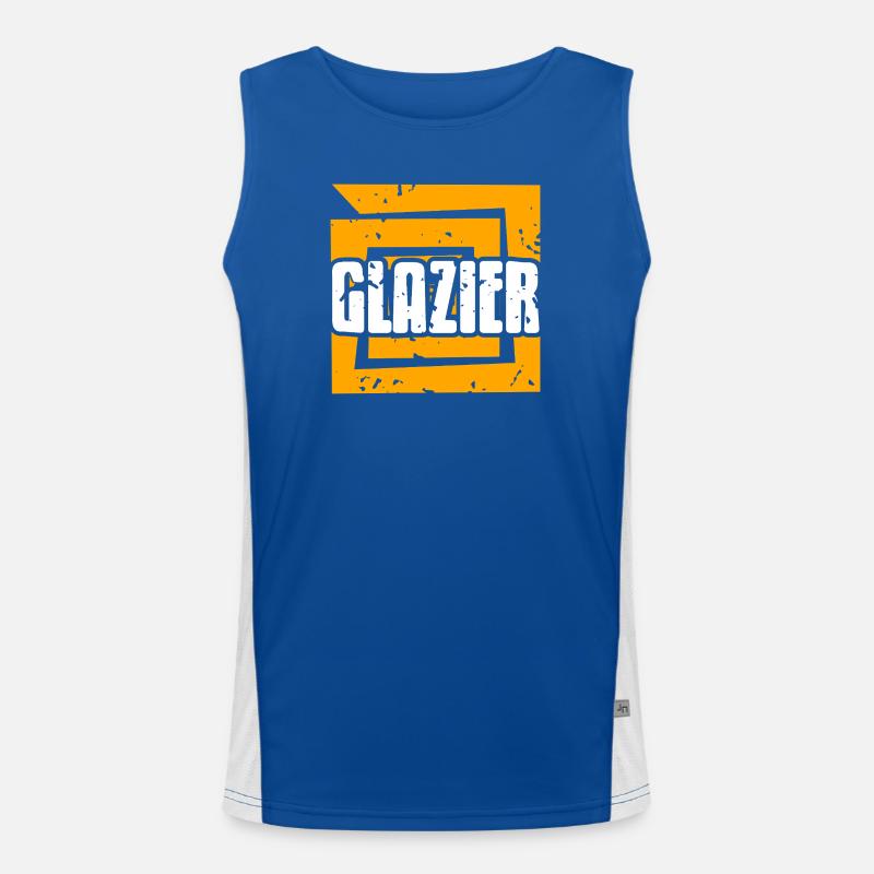 Evolution Glazier Funny Trade Job Progression Funktionelles Kontrast-Tank Top für Männer 
