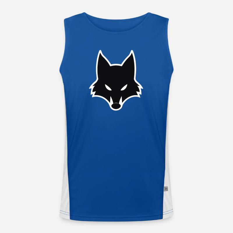 Design minimaliste de silhouette de loup Débardeur respirant contrasté Homme 