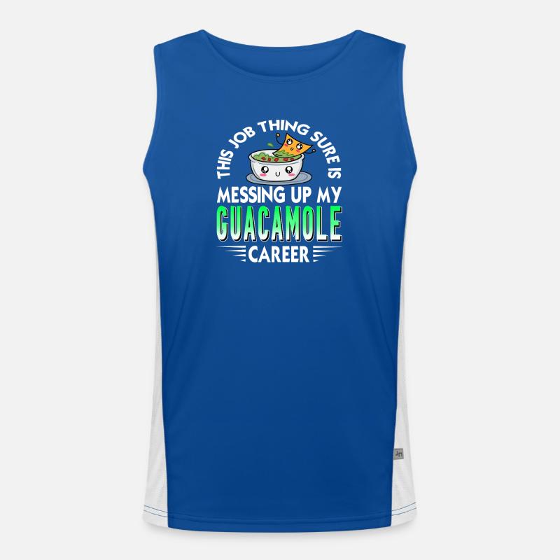 Beauty Solves Most Guacamole Solves the Rest Men's Functional Contrast Tank Top 