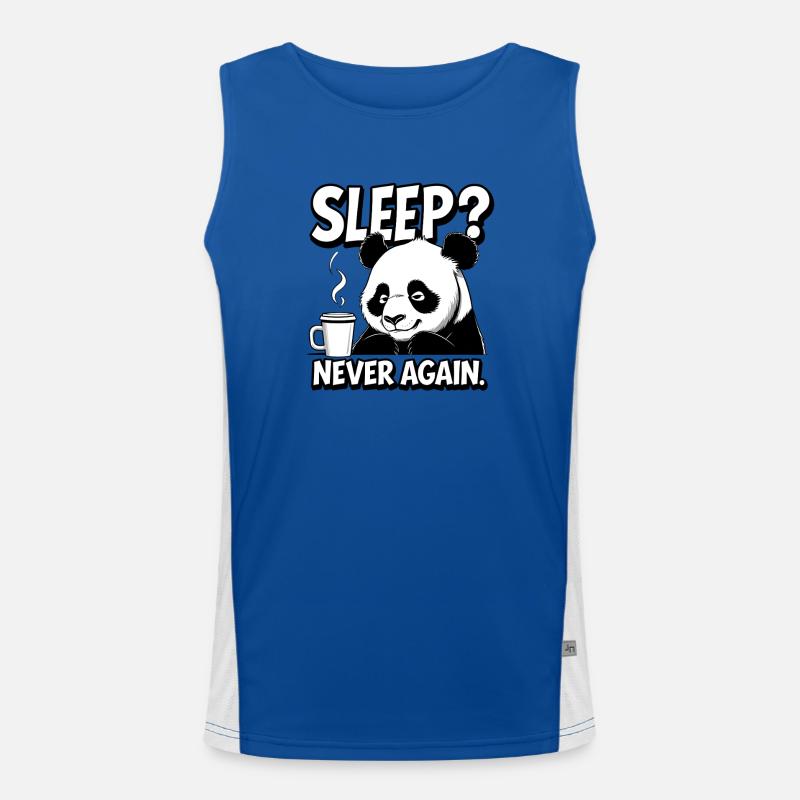 Sleep? Never again Men's Functional Contrast Tank Top 