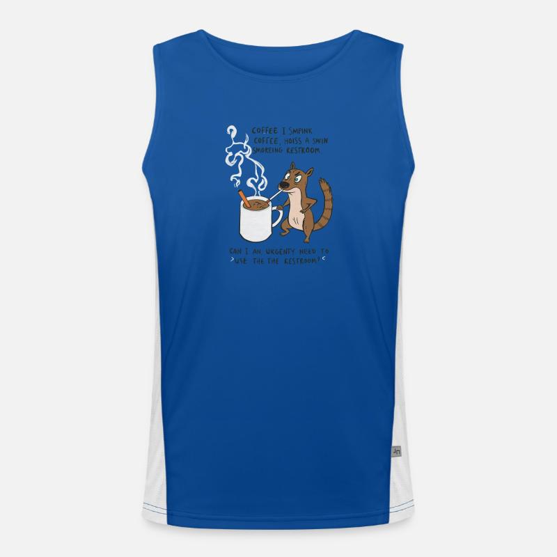 Kaffee Notfall Beutier Eichhörnchen Kippe  Funktionelles Kontrast-Tank Top für Männer 