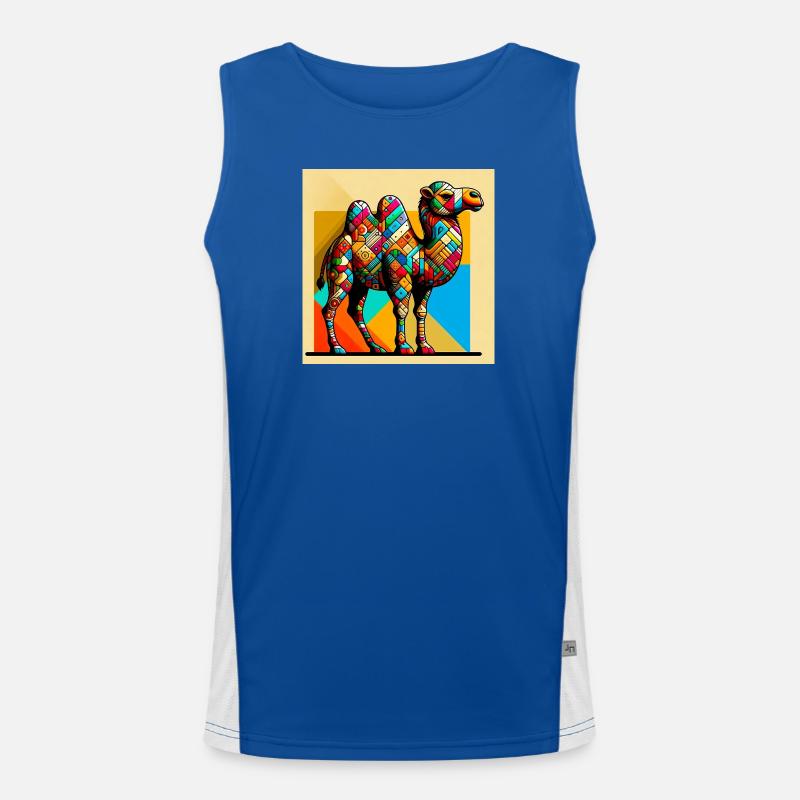 Kamel Funktionelles Kontrast-Tank Top für Männer 