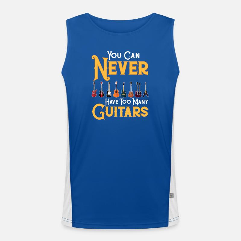 Never too many guitars - Men's Functional Contrast Tank Top  - royal/white