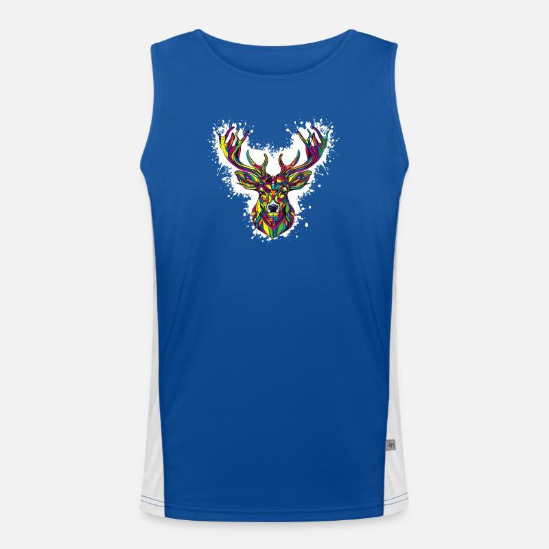Hirschkopf   Funktionelles Kontrast-Tank Top für Männer 