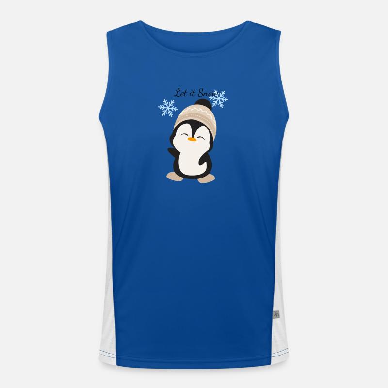 Cuddly Penguin Winter Magic Men's Functional Contrast Tank Top 