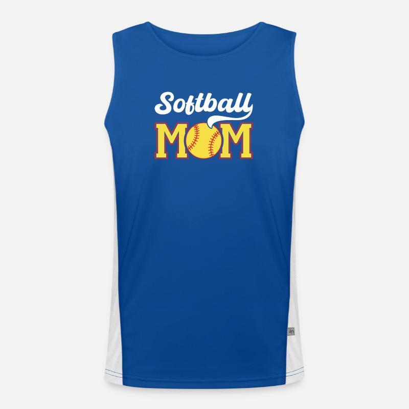 Graphique de la fierté de maman de softball Débardeur respirant contrasté Homme 