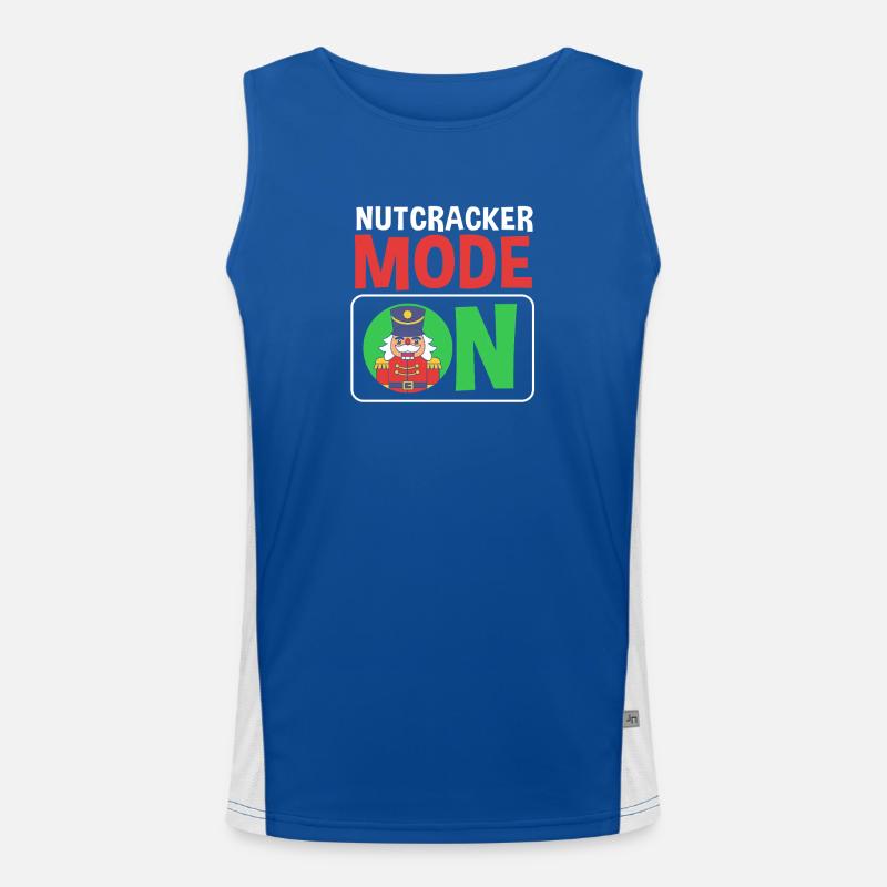 Nutcracker Christmas - Men's Functional Contrast Tank Top  - royal/white