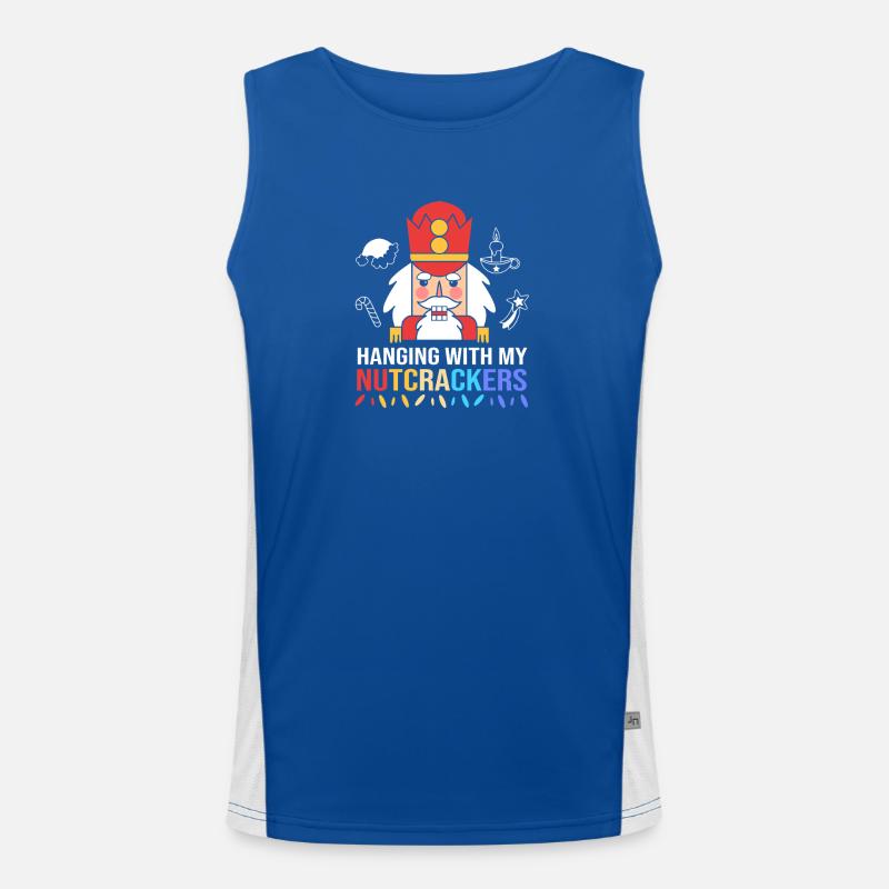 Nutcracker Christmas - Men's Functional Contrast Tank Top  - royal/white