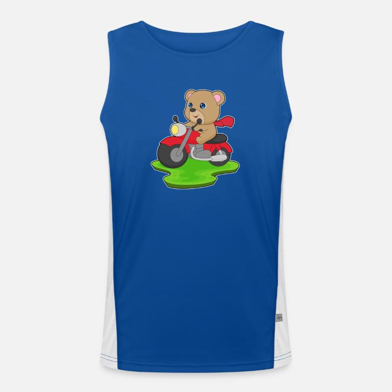 Bear Motorcycle Men's Functional Contrast Tank Top 