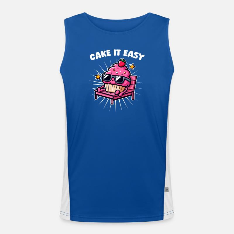 Cupcake Chill Cake It Easy Men's Functional Contrast Tank Top 