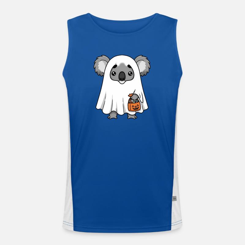 Koala Ghost Halloween Tee Men's Functional Contrast Tank Top 
