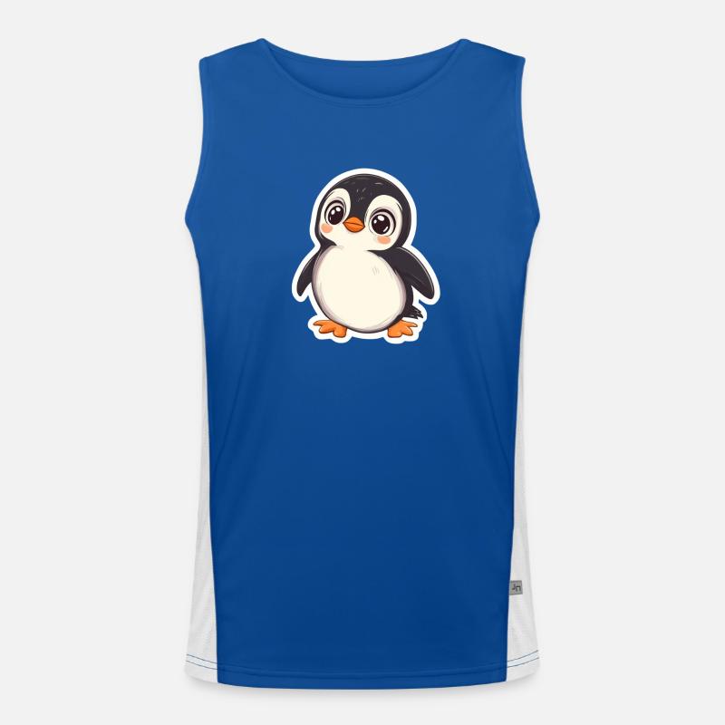 Pinguin Funktionelles Kontrast-Tank Top für Männer 