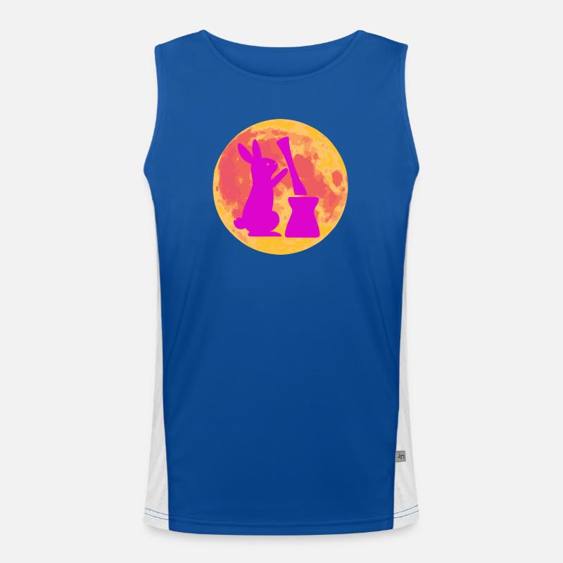 Gâteau de riz Moon Bunny Stomps – Full Moon Design Débardeur respirant contrasté Homme 