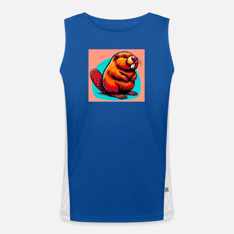 Bieber Funktionelles Kontrast-Tank Top für Männer 