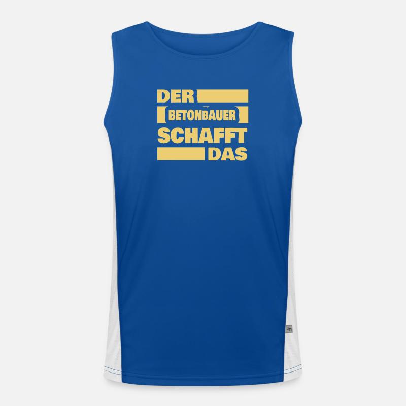 Work Concrete Worker Men's Functional Contrast Tank Top 