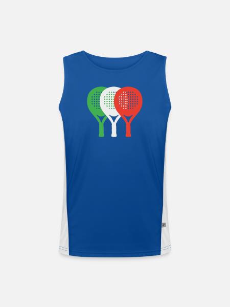 padel-italia2 - Men's Functional Contrast Tank Top  - royal/white
