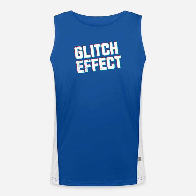 Gamer Glitch Effect Sweat à capuche Débardeur respirant contrasté Homme 