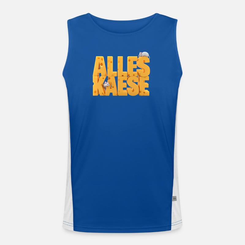 Alles Kaese Funktionelles Kontrast-Tank Top für Männer 