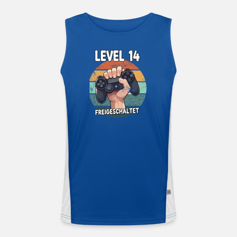 Level 14 Freigeschaltet Controller Funktionelles Kontrast-Tank Top für Männer 